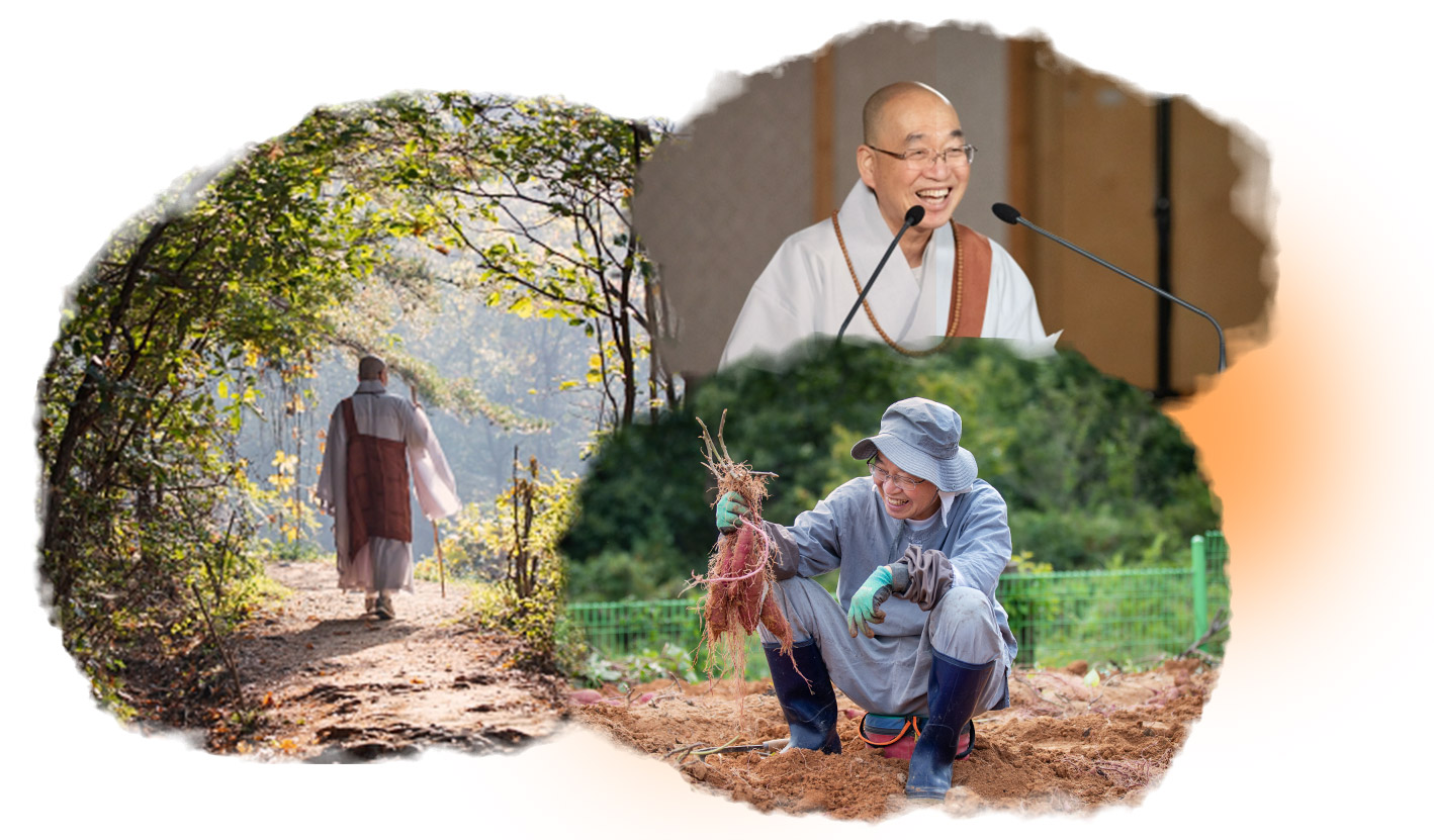 Ven. Pomnyun Sunim teaching Dharma